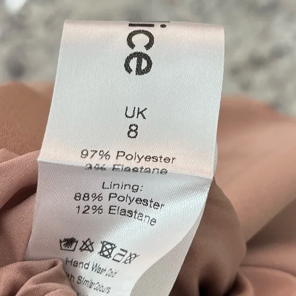 NWT Lavish Alice Mink Pleated Bardot Satin Mix Midi Dress - Picture 6 of 6